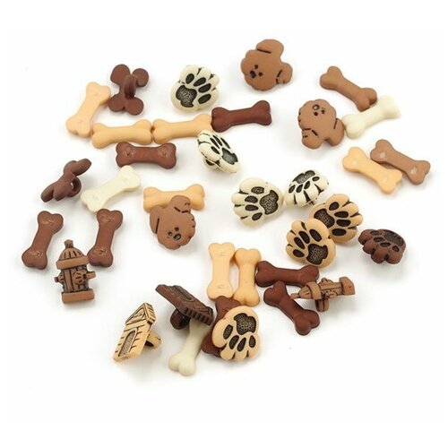 фото Набор пуговиц jesse james 1776 assorted items-tiny dogs jesse james 1776