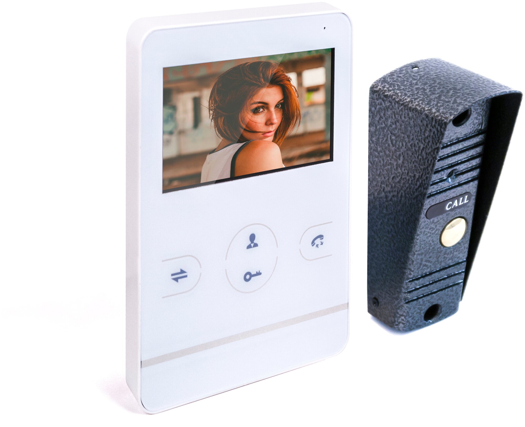 HDcom W-402 с записью по датчику - домофон с диагональю 43 домофон для дома домофон в дверь монитор видеодомофона цветной в подарочной упаковке