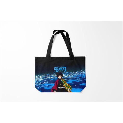 фото Сумка-шоппер / 46х35 см / аниме / клинок рассекающий демонов гию томиока кокушибо kimetsu burnettie