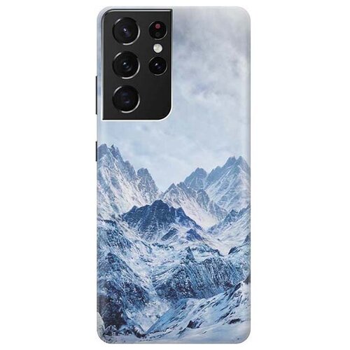 Ультратонкий силиконовый чехол-накладка для Samsung Galaxy S21 Ultra с принтом Снежные горы ультратонкий силиконовый чехол накладка для samsung galaxy a01 с принтом снежные горы