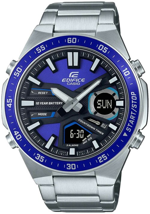 Наручные часы CASIO Edifice EFV-C110D-2A, серебряный, черный