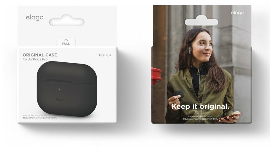 Чехол Elago для AirPods Pro Silicone case Black