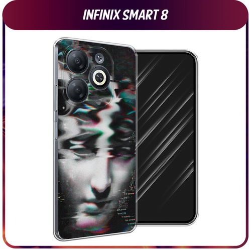 Силиконовый чехол на Infinix Smart 8/Smart 8 HD/Hot 40i / Инфиникс Смарт 8/Смарт 8 HD/Хот 40i Glitch Art силиконовый чехол на infinix smart 8 smart 8 hd hot 40i инфиникс смарт 8 смарт 8 hd хот 40i все я устала прозрачный