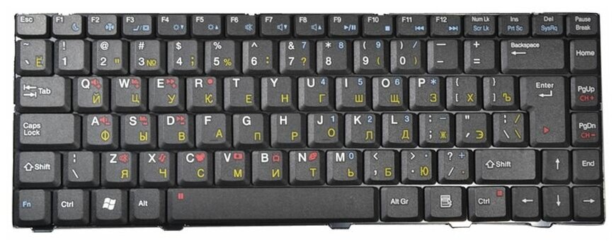 Клавиатура для ноутбуков Asus V1, V1J, V1Jp, V1S, V1S-1A Series, RU, black