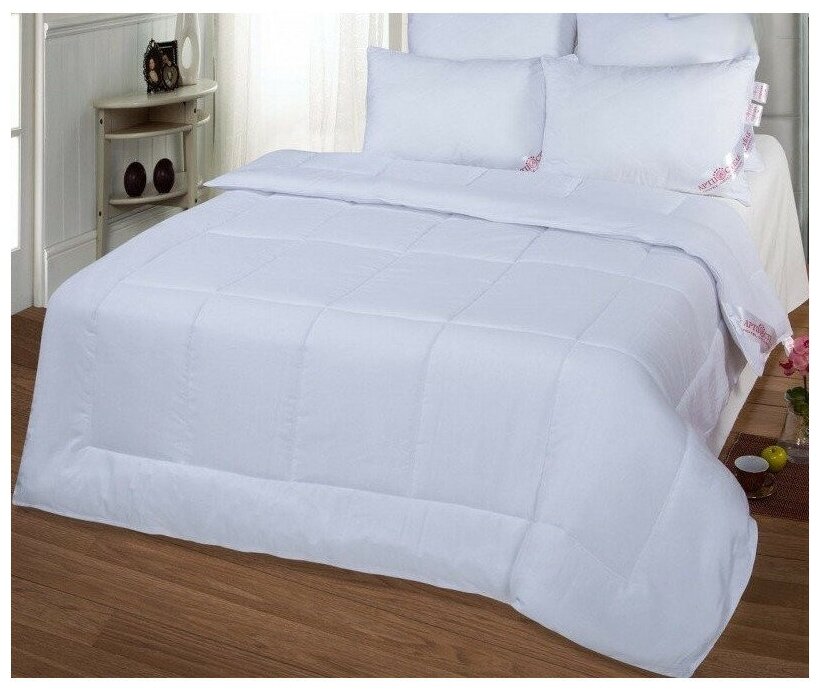Одеяло 1.5 спальное (140х205 см) Поликоттон + Лебяжий пух облегченное <арт>