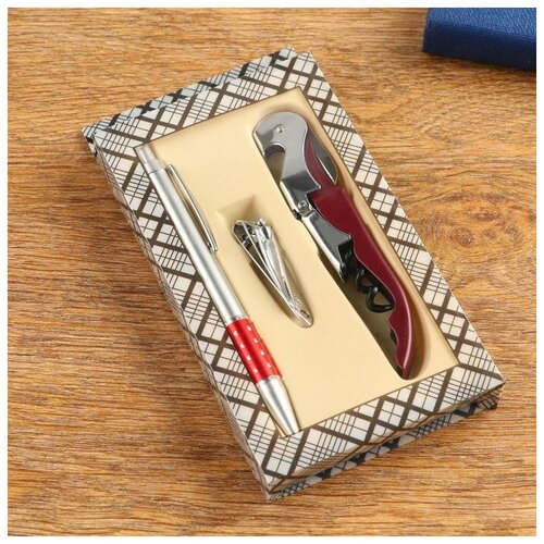 фото Набор подарочный 3в1 (ручка, кусачки, открывалка-штопор) нет бренда