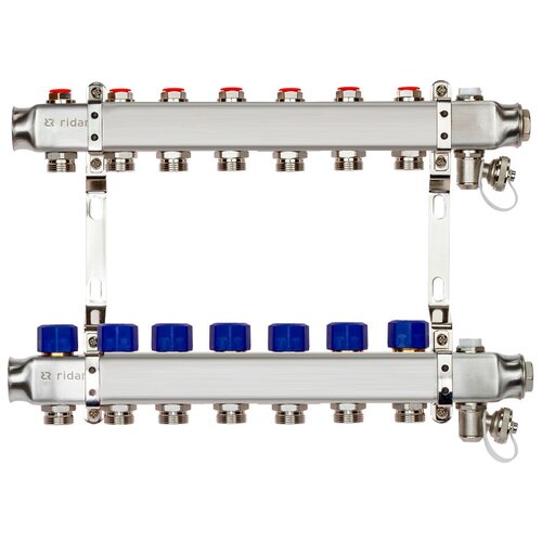 Комплект коллекторов Ридан SSM-7R set с кронштейнами, 7 контуров