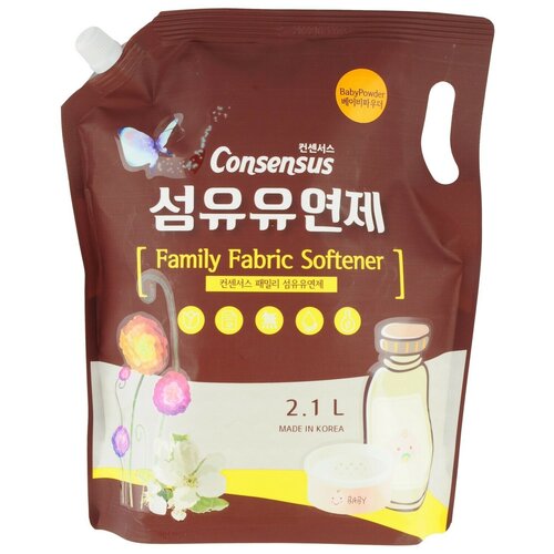 Consensus Fabric Softener Кондиционер для белья (для всей семьи), аромат детской присыпки, 2100 мл, арт. 053069