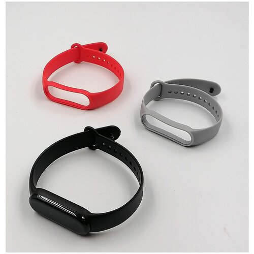 Фитнес браслет М6 с измерением давления и пульсометром умный браслет с экраном - 3 браслета черный красный серый 90000₽