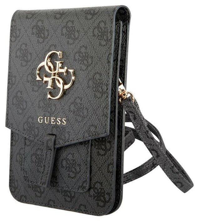 Сумка Guess Wallet Bag 4G Big metal logo для смартфонов серая