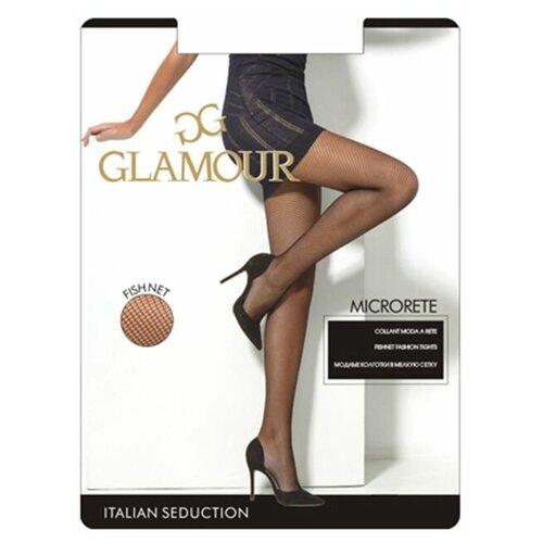 Колготки Glamour Microrete Collant, размер 2, бежевый колготки glamour размер 4 l