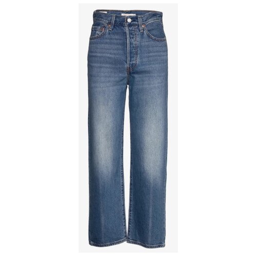 фото Джинсы levi's ribcage straight ankle, размер 25, рост 27, middle road - синий