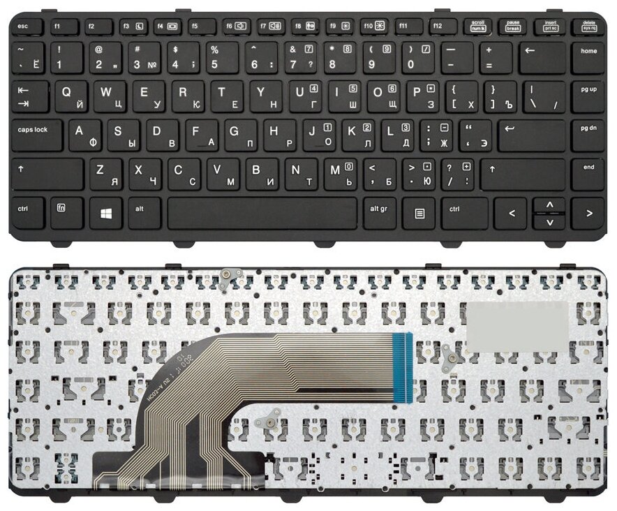 Клавиатура для ноутбука HP ProBook 640 G1 черная с рамкой V.1 — купить в  интернет-магазине по низкой цене на Яндекс Маркете