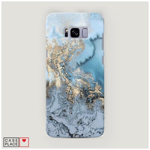 фото Чехол пластиковый samsung galaxy s8 plus морозная лавина синяя case place