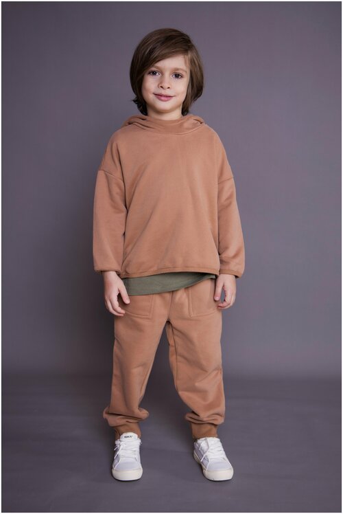 Комплект одежды МиниЛуна, размер 110-116, коричневый