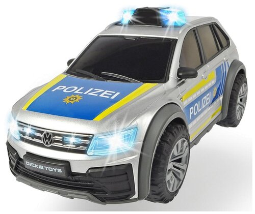 Полицейский автомобиль Dickie Toys VW Tiguan R-Line 3714013 1:18, 25 см, серебристый