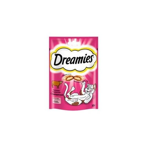 Dreamies 30гр Лакомые подушечки с говядиной для кошек Арт.22967