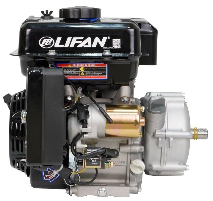 Двигатель бензиновый Lifan 170FD-T-R D20 (8л.с., 212куб. см, вал 20мм, ручной и электрический старт) - фотография № 3