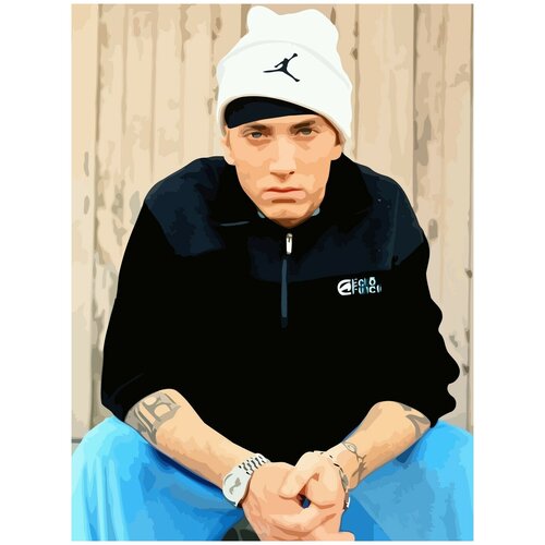 Картина по номерам на холсте Eminem - 175 30X40