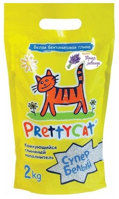 Наполнитель бентонитовый комкующийся "PrettyCat Cупер белый" С лавандой 5 л/4,2 кг - фотография № 11