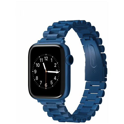 Ремешок для Apple Watch 45mm,44mm,42mm Viva Madrid Dayton Cobalt Blue,сменный браслет для эпл вотч,гипоаллергенный ремешок