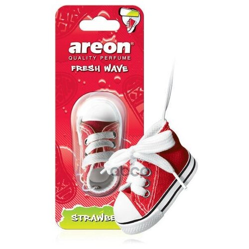 фото Ароматизатор для автомобиля в виде кеды areon "fresh wave" strawberry (клубника) fw05 areon арт. fw05