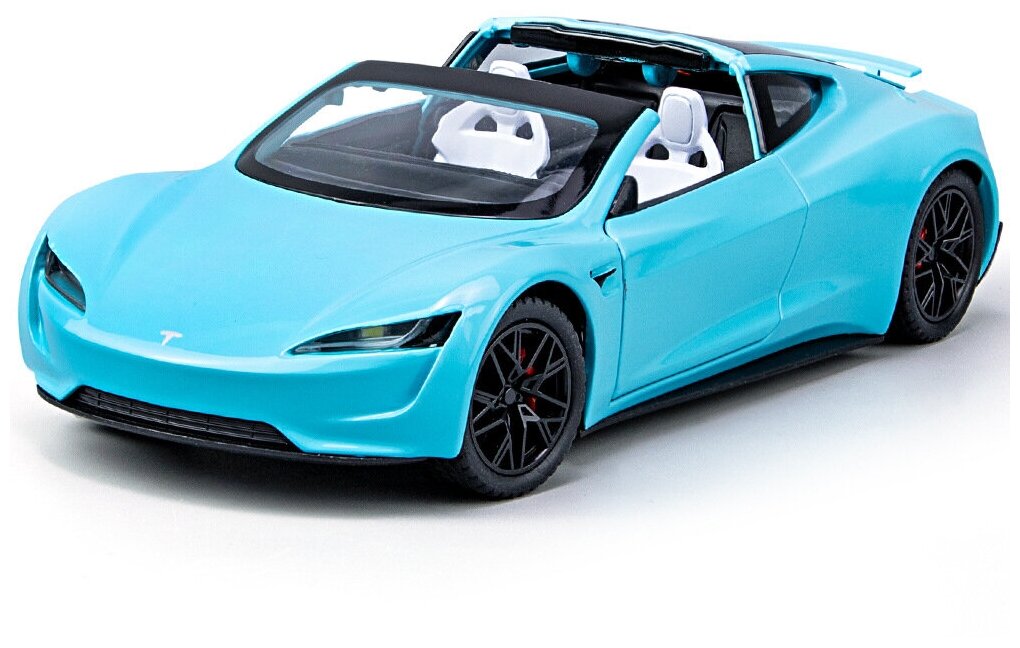 Коллекционная масштабная модель Tesla Roadster 1:24 (металл свет звук)