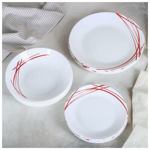 Сервиз столовый DOMITILLE ROUGE, 18 предметов