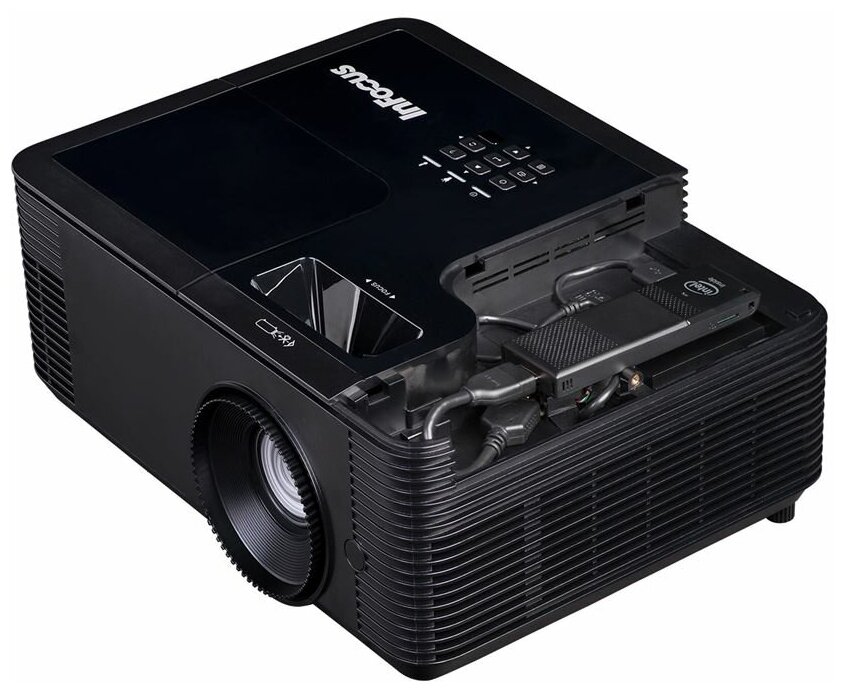 Проектор INFOCUS IN2138HD DLP, 4500 ANSI Lm, FullHD(1920х1080), 28500:1, 1.12-1.47:1, 3.5mm in, Composite video, VGAin, HDMI 1.4aх3 (поддержка 3D), USB-A (для SimpleShare и др.),лампа 15000ч.(ECO mode - фото №2