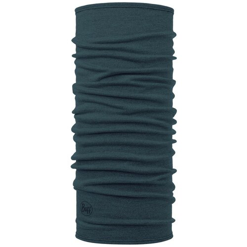 фото Шерстяной шарф-труба buff wool midweight dusty blue melange