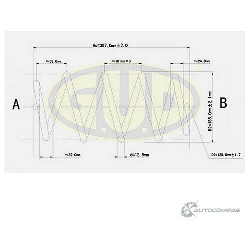 фото Пружина подвески g u d 4273448 0zszap3 p1 ikm gcs072953 g.u.d. gcs072953