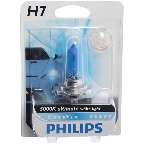 Philips Лампа автомобильная Philips Diamond Vision H7 PX26d, 12 В, 55 Вт, 12972DVB1