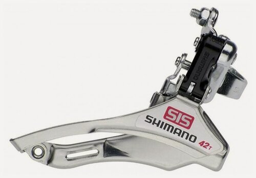 Изображение товара Передний переключатель Shimano Tourney TY10, нижняя тяга, 28.6, 42T, без упаковки AFDTY10DS6