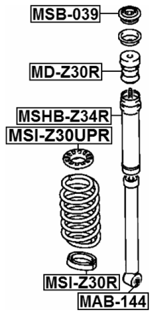 Отбойник заднего амортизатора Febest MD-Z30R - фотография № 2