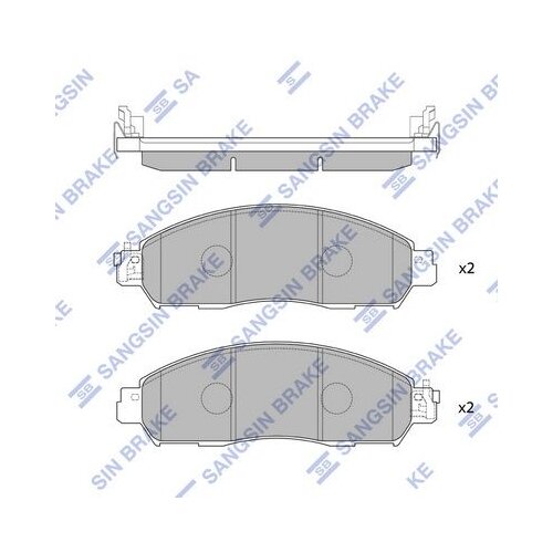 Колодки Передние Nissan Np300 Sp4080 Sangsin brake арт. SP4080