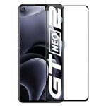 DF / Закаленное стекло с цветной рамкой (fullscreen+fullglue) для Realme GT Neo 2 DF rmColor-21 (black) / черный - изображение