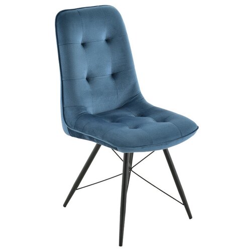 фото Evita/ стул /стул бордо ткань монолитаквамарин синяя, ноги черные / стул на металлических ножках/велюр/кресло на кухню/мягкий стул