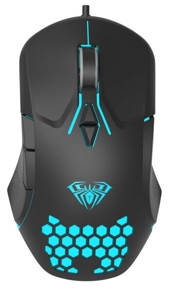 Мышь проводная AULA F809 3200 dpi USB черный