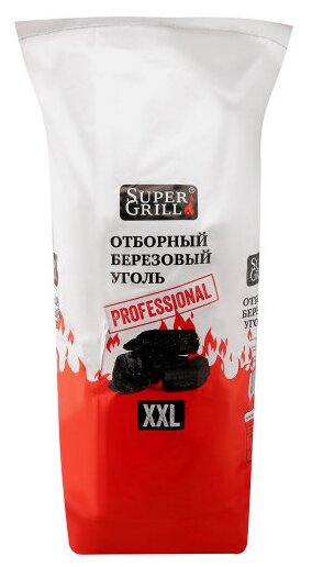 SuperGrill Уголь березовый отборный XXL 8 кг