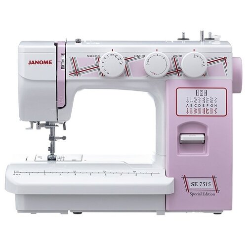 Швейная машина Janome SE 7515, белый/розовый швейная машина janome se 7522 белый бирюзовый