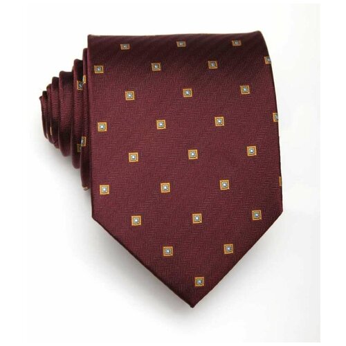 фото Бордовый мужской галстук с узором базиль 7507 basile
