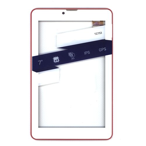 тачскрин для планшета 8 0 hsctp 826 8 v0 205x125 мм черный Сенсорное стекло (тачскрин) для Irbis TZ753 белое с красной рамкой