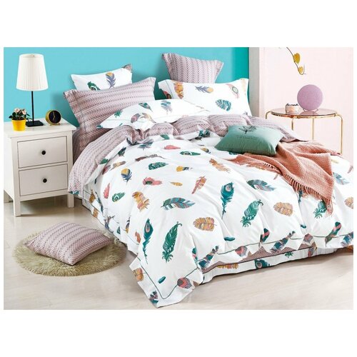 фото Комплект постельного белья семейный, печатный сатин 1399-7 asabella