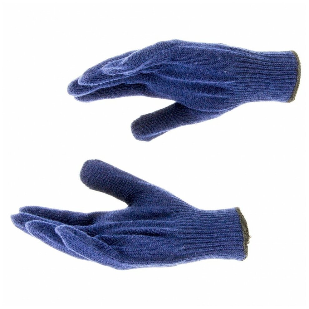 Перчатки трикотажные Сибртех акрил, цвет: синий, оверлок 68655