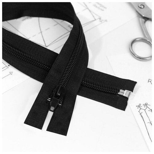 Молния Спираль 7 разъёмная 40 см цвет чёрный 322 10 шт 379₽