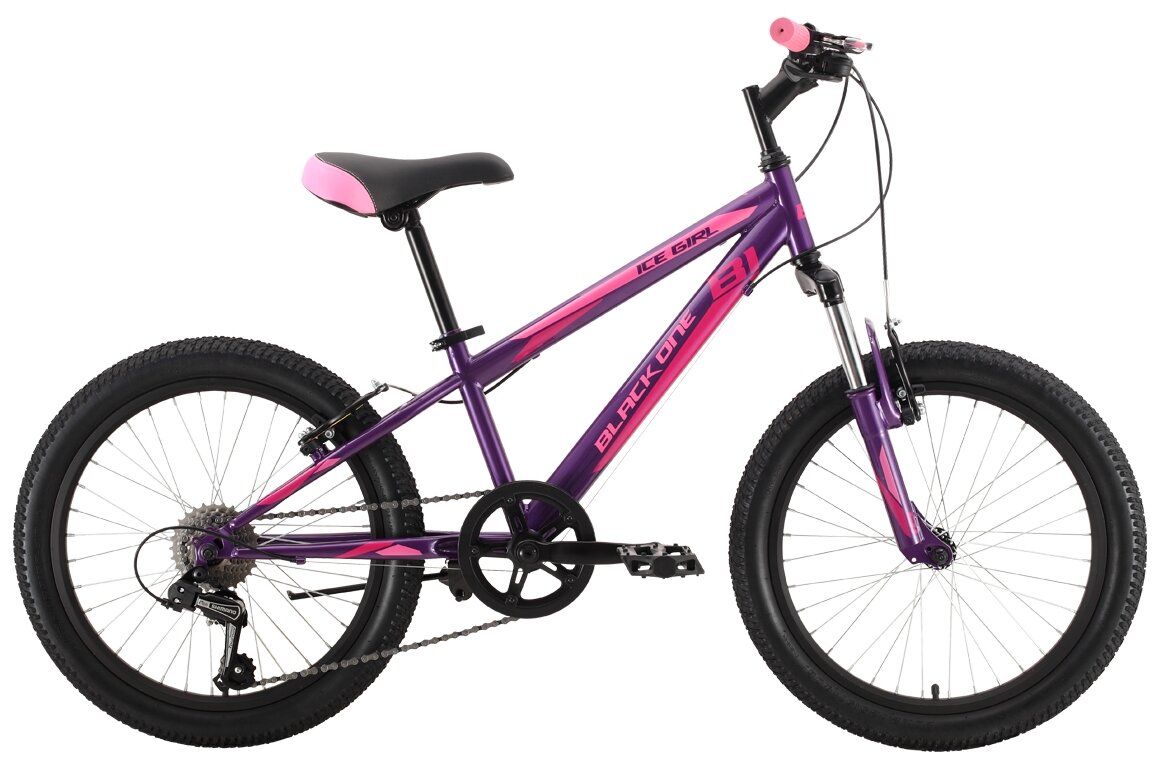 Велосипед Black One Ice Girl 20 фиолетовый/розовый/розовый 10"