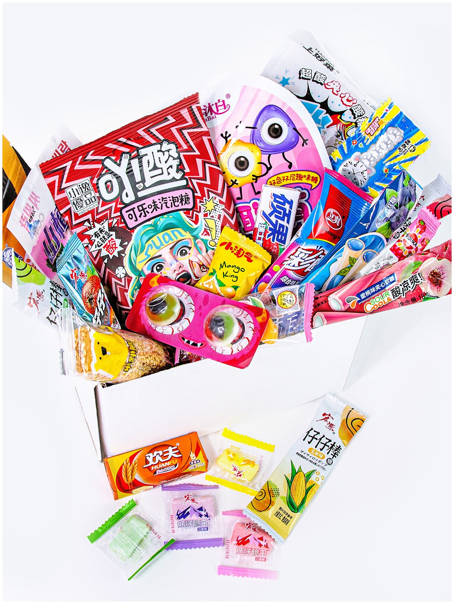 Подарочный набор из 24-х Азиатских сладостей Яркий Вкусный Сюрприз, подарок на день рождения - фотография № 3