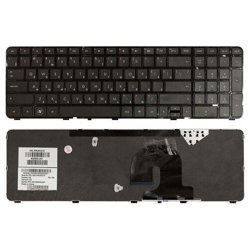 Клавиатура для ноутбука HP Pavilion dv7-4027so черная c рамкой 120000₽