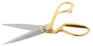 Ножницы закройные, скошенное лезвие, 10,5", 26 см, в коробке, цвет золотой / ножницы золотые