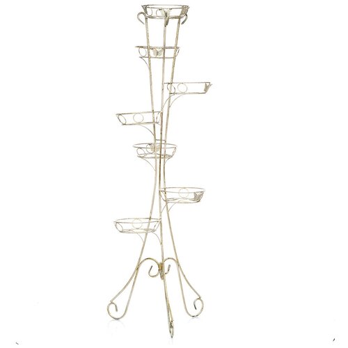 Подставка для цветов Белое золото Plantstand, металл, артикул 14-127-WG